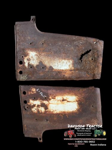 Farmall 460 RC Front Radiator Side Panels W/Emblems Rusty