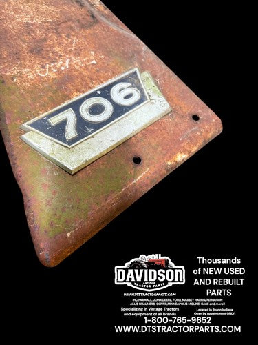 Farmall 706 Tractor front IH Right radiator hood side panel Antique Tractor