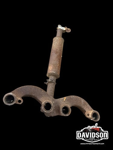 Case 400 401 Diesel Tractor engine motor exhaust manifold w/ pipe