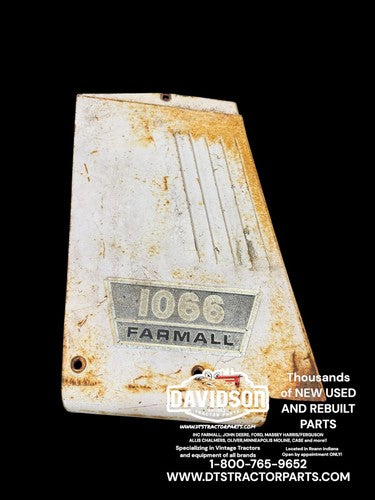 International 1066 Left Radiator Side Panel Antique Tractor