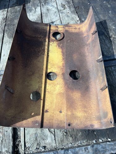International 2444 IH tractor engine motor hood cover w/ chrome center emblem
