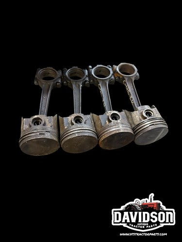 International Farmall 340 Pistons Set W/rods C-135 Antique Tractor
