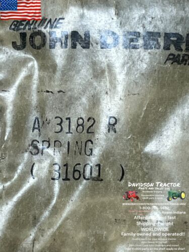 Genuine John Deere Spring A3182R 2520 4000 4020 4520 4620 500C 510 6620 7720 NOS