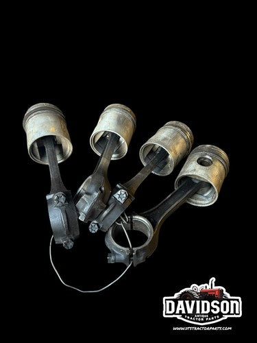 Case 730 Diesel Pistons W/rods Set Antique Tractor