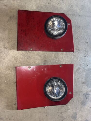 International Harvester 1586 Headlight Cover Panel WORKING PAIR Antique Tractor