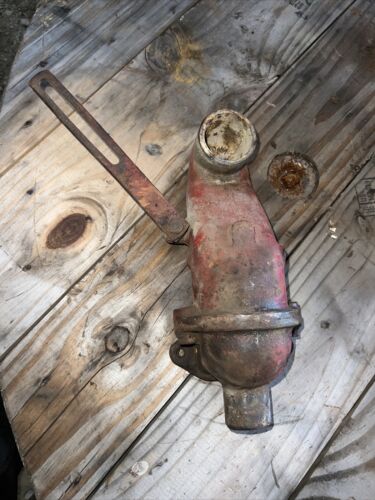 Farmall Super M IH tractor thermostat housing holder bracket tube to radiator