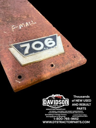 Farmall 706 Tractor front IH Left radiator hood side panel Antique Tractor