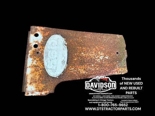 Farmall 560 IH tractor front radiator side hood cover panel w/ emblem RIGHT