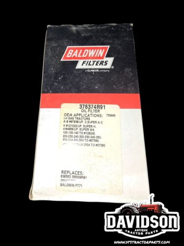 376374R91 PT71 Fits FARMALL A,B,BN,C,SUPER C,H,100,130,140 Oil Filter Element