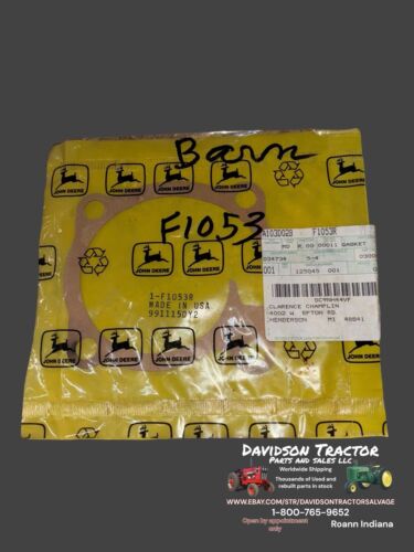 F1053R Water Pump Housing Gasket Genuine John Deere New Old Stock