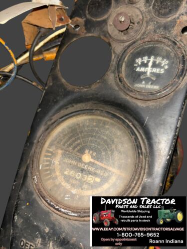 John Deere 420 Dash Panel Instrument Panel W/wiring Antique Tractor