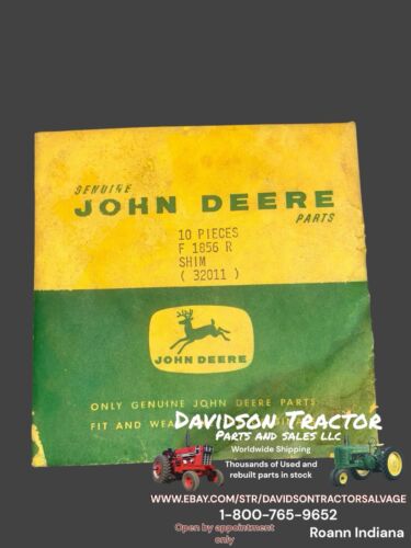 Genuine John Deere F1856R Shim Gasket New Old Stock (10ct)