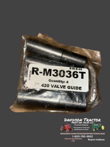 M3036T 4 Pack Valve Guide Fits John Deere 420 430 440 Tractor Fits JD