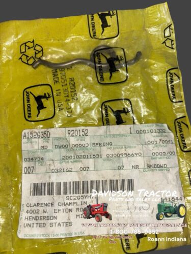 Genuine John Deere R20152 New Old Stock Spring