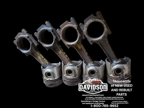 International 585 D206 Pistons/Connecting Rods Set Antique Tractor