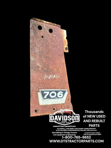 Farmall 706 Tractor front IH Left radiator hood side panel Antique Tractor