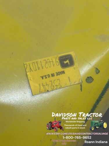 Genuine John Deere E52447 New Old Stock Sheet Metal Plate