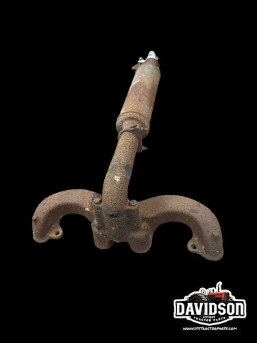 Case 400 401 Diesel Tractor engine motor exhaust manifold w/ pipe