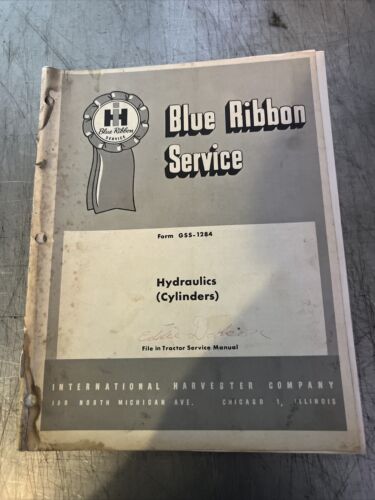International Harvester IH GSS-1284 Hydraulics Cylinders Blue Ribbon Service