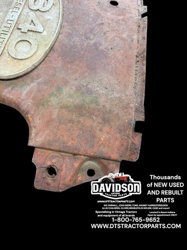 IHC Farmall 340 UTILITY DIESEL Radiator Side Cover Hood Panel W/emblem RARE