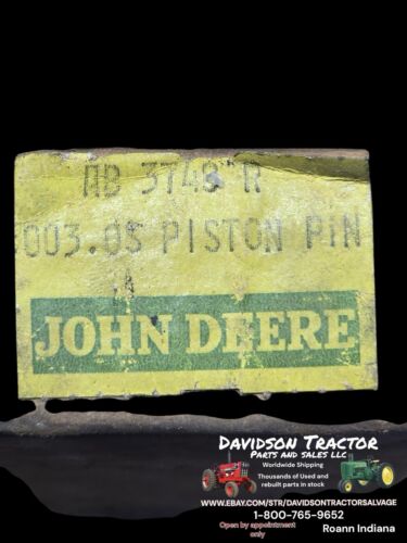 New Old Stock B John Deere B2235R AB3748R .003 Oversize Piston Wrist Pins