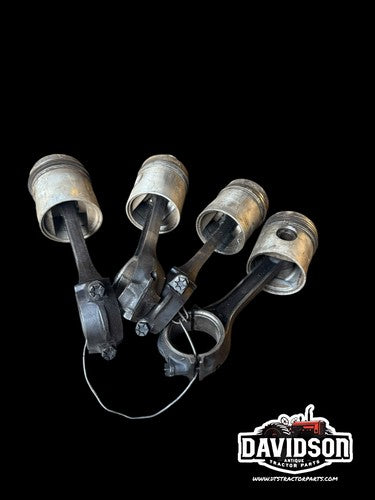 Case 730 Diesel Pistons W/rods Set Antique Tractor