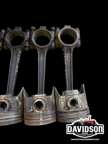 International Farmall 340 Pistons Set W/rods C-135 Antique Tractor