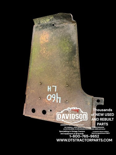 Farmall 460 D IH tractor front radiator side hood cover panel w/ emblem Left