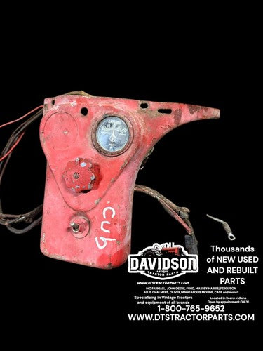 Farmall Cub IH Tractor ORIGINAL dash panel gas tank support w/ switches & gauges