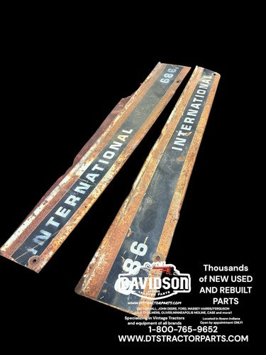 International 686 Hood Side Panels Pair Antique Tractor