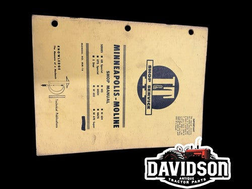 Genuine I&T Minneapolis-Moline Shop Manual MM-16 1966 UB UTS 5 Star M5 M670 M604