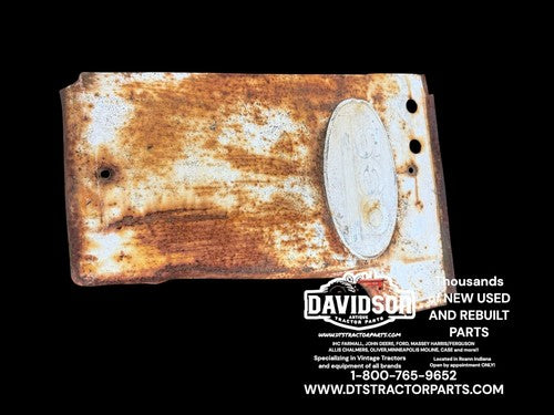 Farmall 560 IH tractor front radiator side hood cover panel w/ emblem Left