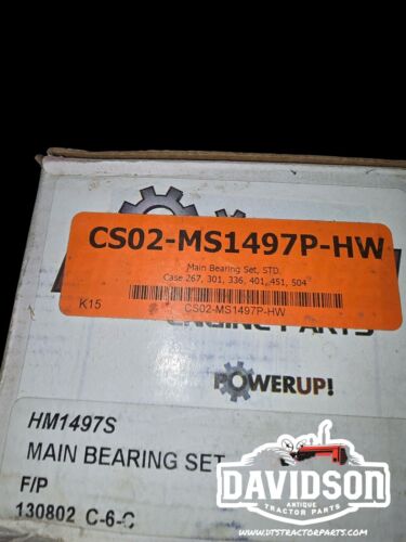 Main Bearing Set Case 267, 301, 336, 401, 451, 504 MS1495P STD