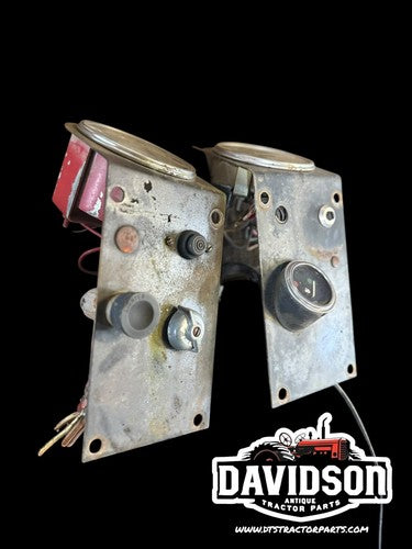 IH Farmall 826 German Diesel Dash Panels And Gauges Pair Antique Tractor