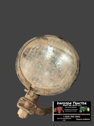 John Deere Headlight With Bracket  Antique Tractor Vintage Headlight