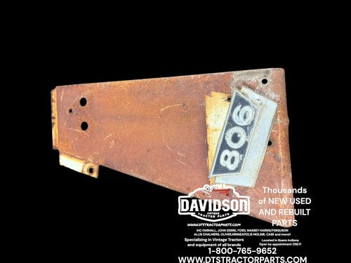 IH Farmall 806 RH Right Radiator Side Panel W/Emblem Antique Tractor