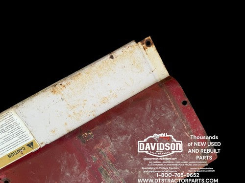 International 1066 Tractor Original IH IHC left rear dash hood section panel