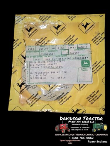 Genuine John Deere R60909 Gasket New Old Stock