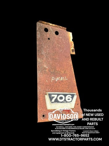 Farmall 706 Tractor front IH Left radiator hood side panel Antique Tractor