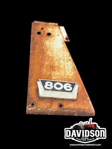 Farmall 806 Tractor IH IHC radiator Left side cover panel W/Emblem