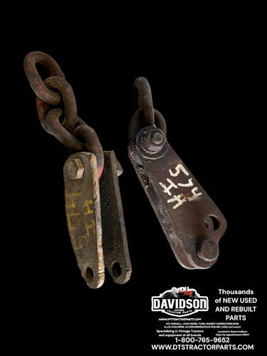 International 574 Hitch Stabilizer Chain Brackets Pair Antique Tractor