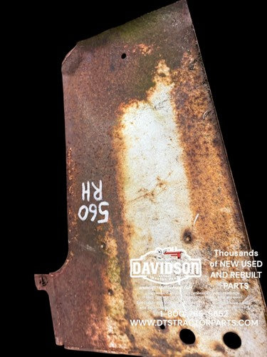 Farmall 560 IH tractor front radiator side hood cover panel w/ emblem RIGHT