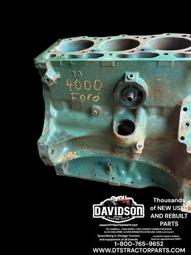 Ford 4000 3 Cyl Diesel Engine Block DONN6015L Good Bare Block Antique Tractor