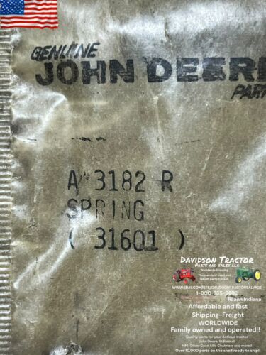 Genuine John Deere Spring A3182R 2520 4000 4020 4520 4620 500C 510 6620 7720 NOS