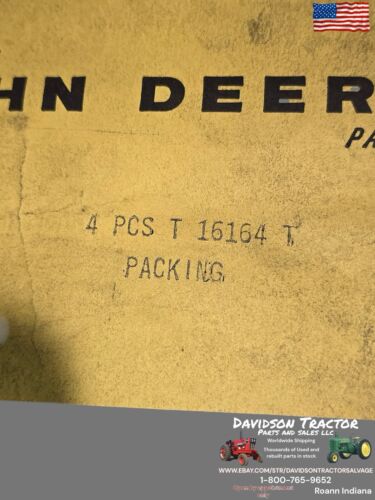 Genuine John Deere T16164T New Old Stock Packing