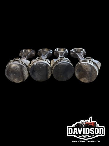 International Farmall 340 Pistons Set W/rods C-135 Antique Tractor