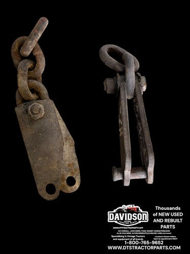 International 574 Hitch Stabilizer Chain Brackets Pair Antique Tractor