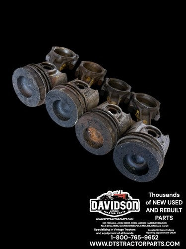 International 585 D206 Pistons/Connecting Rods Set Antique Tractor