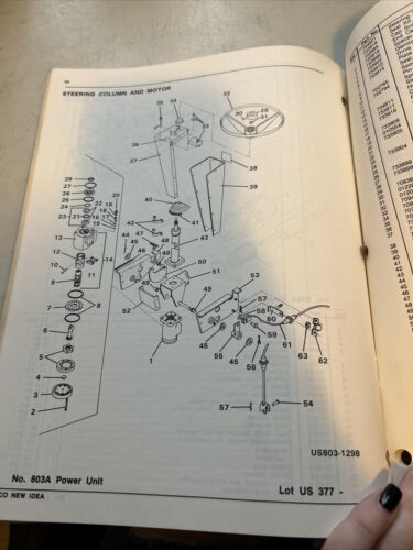 New Idea Repair Parts List No. 803A Uni- Power Unit