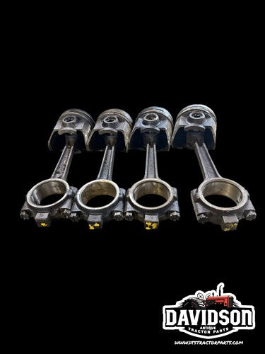 International Farmall 340 Pistons Set W/rods C-135 Antique Tractor